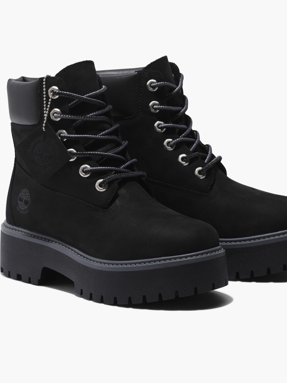 Timberland Stone Street 6-Inch Waterproof Lace-Up Leather Boots Size 7